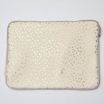 Gold + White Dabney Lee 13.3" Zipper Laptop Sleeve