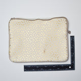 Gold + White Dabney Lee 13.3" Zipper Laptop Sleeve