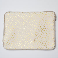 Gold + White Dabney Lee 13.3" Zipper Laptop Sleeve