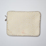 Gold + White Dabney Lee 13.3" Zipper Laptop Sleeve