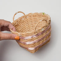 Basket with Pink Ribbon