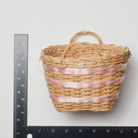 Basket with Pink Ribbon