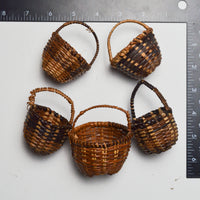 Mini Round Baskets with Handles - Set of 5