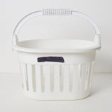 White Plastic Basket with Handle