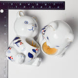 Ceramic Bear Votive Candle Holders - Set of 2