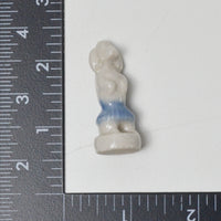 White Poodle in Blue Skirt Figurine