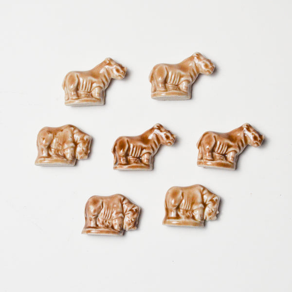 Wade Whimsies Rhino Figurines - Set of 7 Default Title