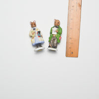 Franklin Miniature Mouse Porcelain Figurines - Bundle of 2