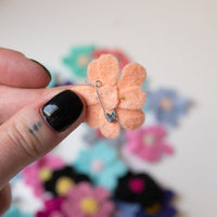 Scrap Felt Flower Pin