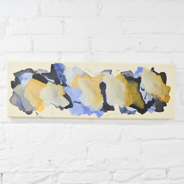 Blue + Yellow Abstract Painting