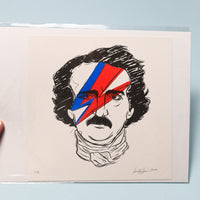 Edgar Allen Bowie Lithograph Print