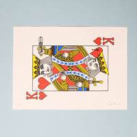 King of Hearts Lithograph Print