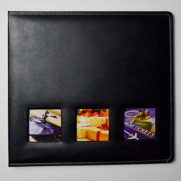 Black Deluxe Bonded Leather Scrapbook