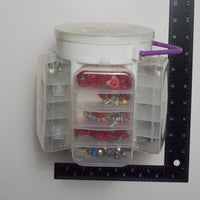 Assorted Brads + Rhinestones in Circular Compartment Case