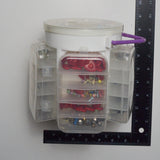 Assorted Brads + Rhinestones in Circular Compartment Case