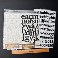 Black + White Alphabet Sticker Bundle