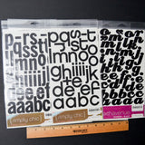 Black Alphabet Sticker Bundle