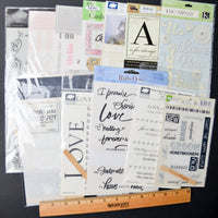 Wedding + Honeymoon Slogan Assorted Rub-On Bundle