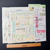 Colorful Alphabet + Love Slogan Rub-On Bundle