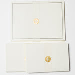 Black + Cream Embossed Stationery Set