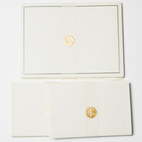 Black + Cream Embossed Stationery Set