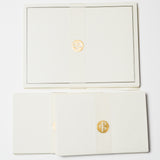 Black + Cream Embossed Stationery Set