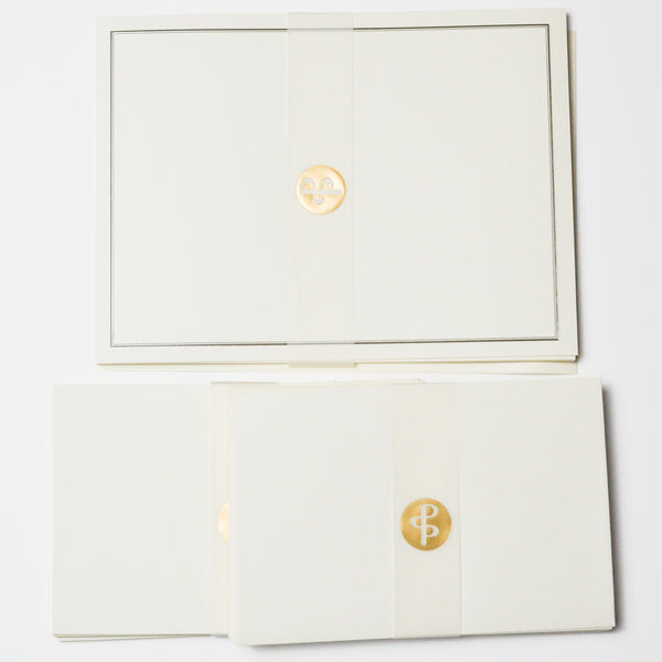 Black + Cream Embossed Stationery Set