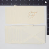 Gold Foil F Card + Envelope Set