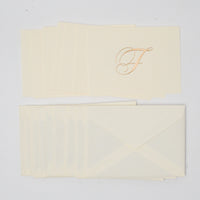 Gold Foil F Card + Envelope Set