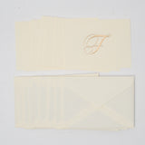 Gold Foil F Card + Envelope Set