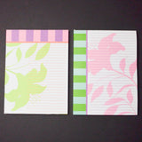 Pink + Green Floral Silhouette Lined Notepads - Set of 2 Default Title