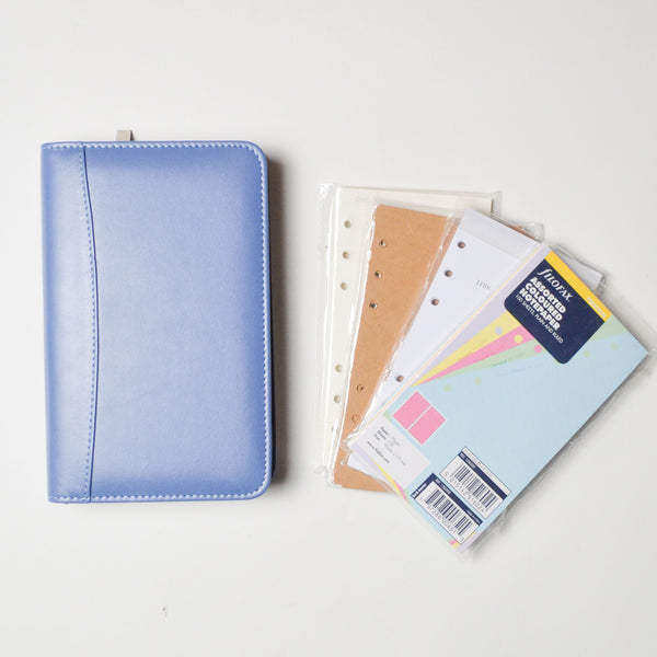 Filofax Zipper Notebook with Calculator + Assorted Inserts