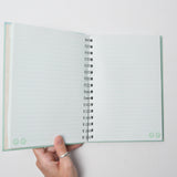 Turntable Lined Spiral Notebook with Pen