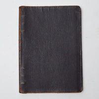 Black Vintage Faux Leather 6-Ring Blank Notebook