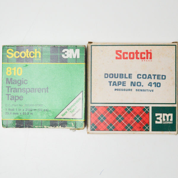 Vintage Scotch Magic Transparent + Double Coated Tape - 2 Rolls