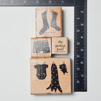 Clothing Themed Stamp Bundle - Set of 4