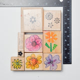 Floral Stamps - Set of 9