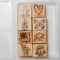 Sketchy Stamp Set - Set of 8