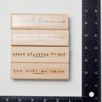 Card Message Stamps - Set of 4