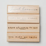 Card Message Stamps - Set of 4