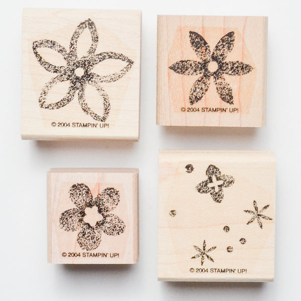 Stampin' Up! Burst Into Bloom Stamps - Set of 4