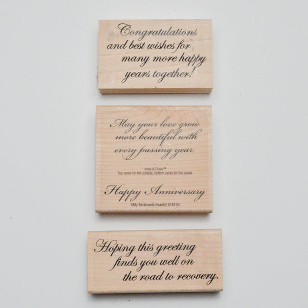 Card Message Stamps - Set of 3