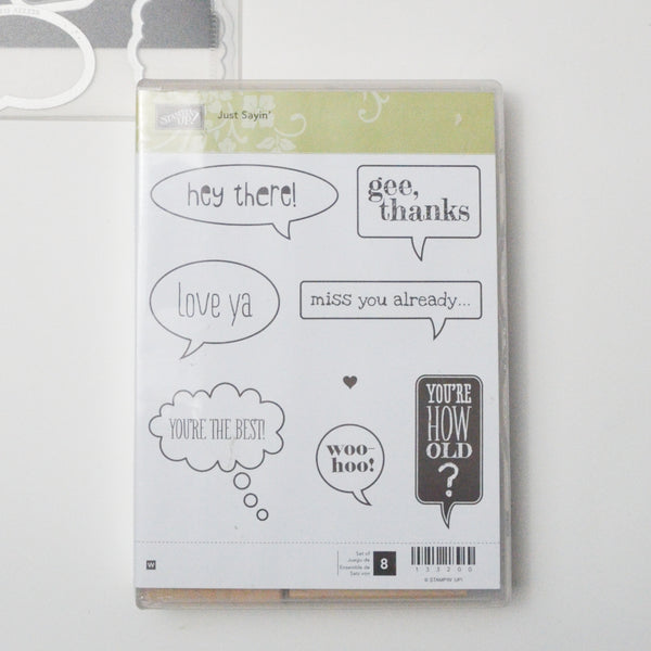 Stampin' Up! Just Sayin' Stamp + Die Set