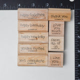 Stampin' Up! Family Phrases Rubber Stamps - Set of 9