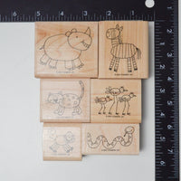 Stampin' Up! Zoofari Rubber Stamps - Set of 6