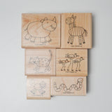 Stampin' Up! Zoofari Rubber Stamps - Set of 6