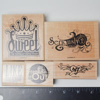 Stampin' Up! Seriously Sassy Rubber Stamps - Set of 5