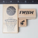 Stampin' Up! Just Basketball Rubber Stamps - Set of 3