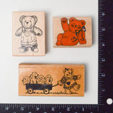 Teddy Bears + Puppies Stamps - Set of 3