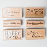 Stampin' Up! Holidays and Wishes Rubber Stamps - Set of 6